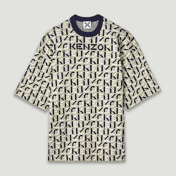 Kenzo Men's Monogram Oversized Short Sleeve Knit Sweater
