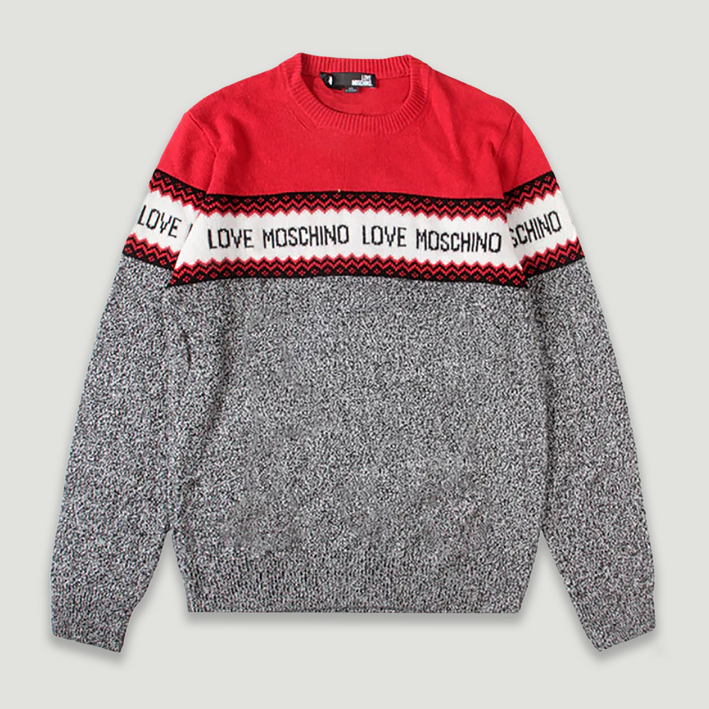 Love Moschino Men's Jacquard Logo Jumper Sweater