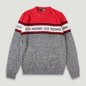 Love Moschino Men's Jacquard Logo Jumper Sweater