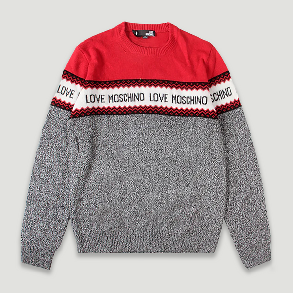 Love Moschino Men's Jacquard Logo Jumper Sweater