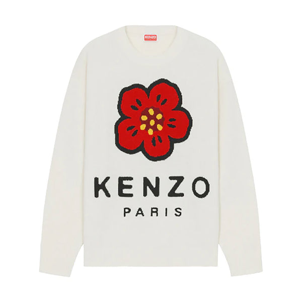 Kenzo Paris Men's 'Boke Flower' Merino Wool Jumper Sweater