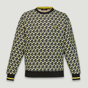 MCM Men's Cubic Monogram Print Sweatshirt