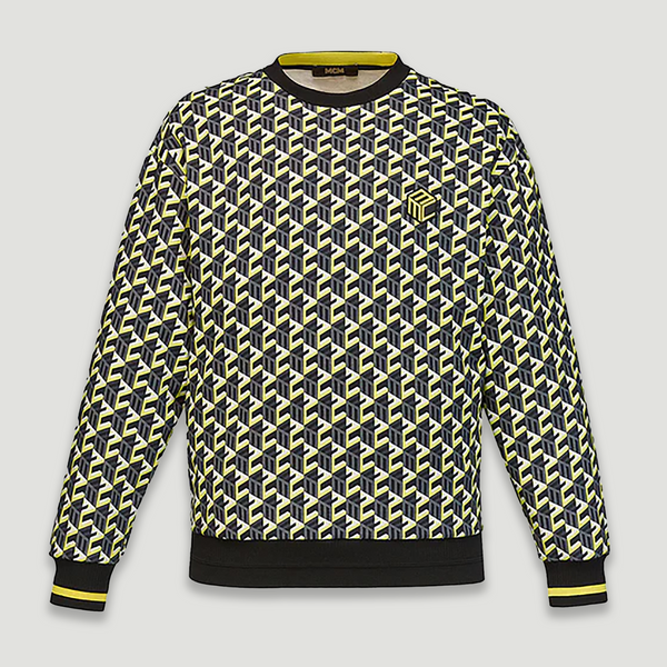 MCM Men's Cubic Monogram Print Sweatshirt