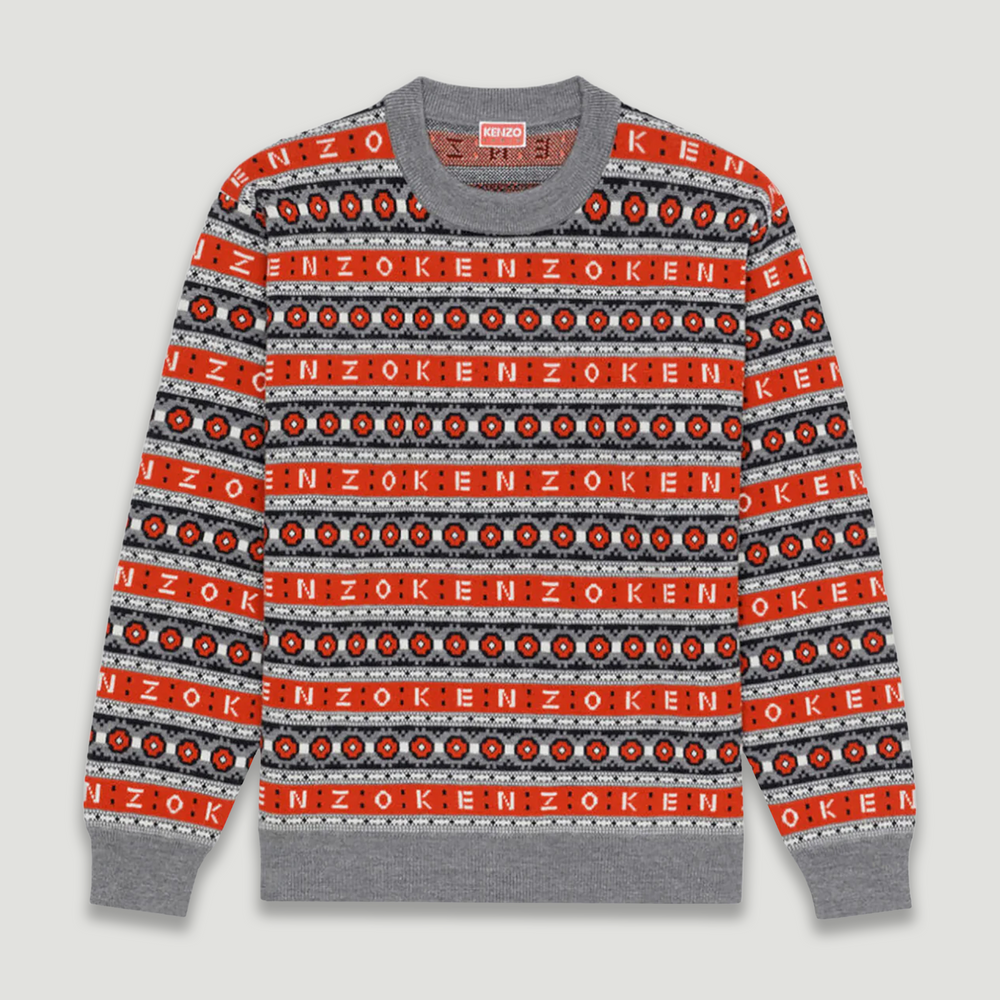 Kenzo Men's Merino Wool Jacquard Jumper Sweater
