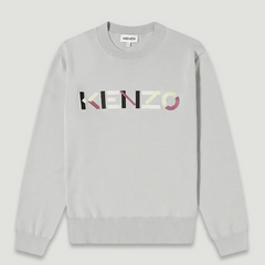 Kenzo Men's Multicolored Embroidered Logo Jumper Sweater