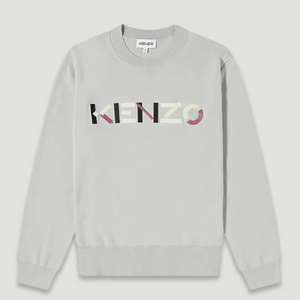 Kenzo Men's Multicolored Embroidered Logo Jumper Sweater