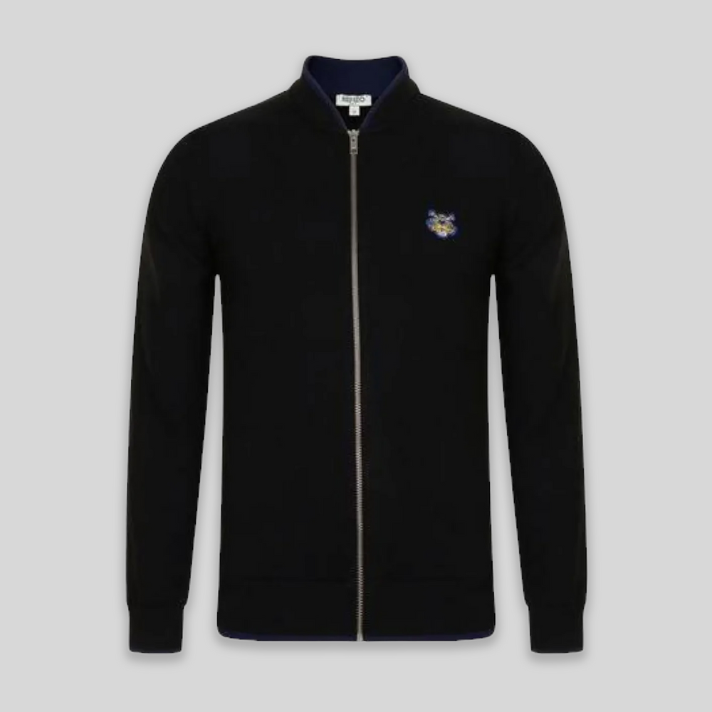Kenzo Men's Tiger Crest Zipped Cardigan Sweater