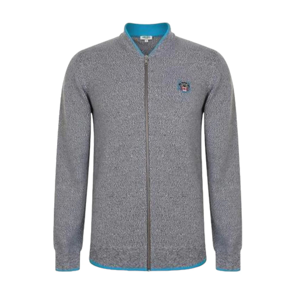 Kenzo Men's Tiger Crest Zipped Cardigan Sweater