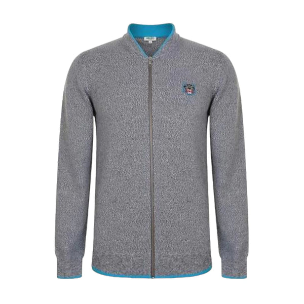 Kenzo Men's Tiger Crest Zipped Cardigan Sweater