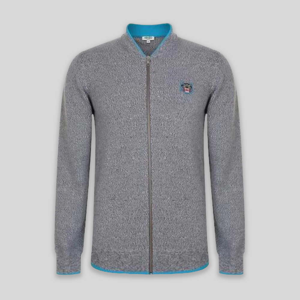 Kenzo Men's Tiger Crest Zipped Cardigan Sweater