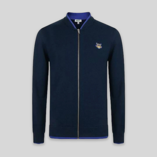 Kenzo Men's Tiger Crest Zipped Cardigan Sweater