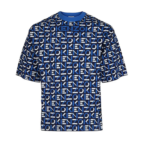 Kenzo Men's Monogram Oversized Short Sleeve Knit Sweater