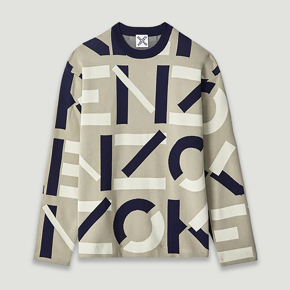Kenzo Men's Jacquard Monogram Comfort Jumper Sweater