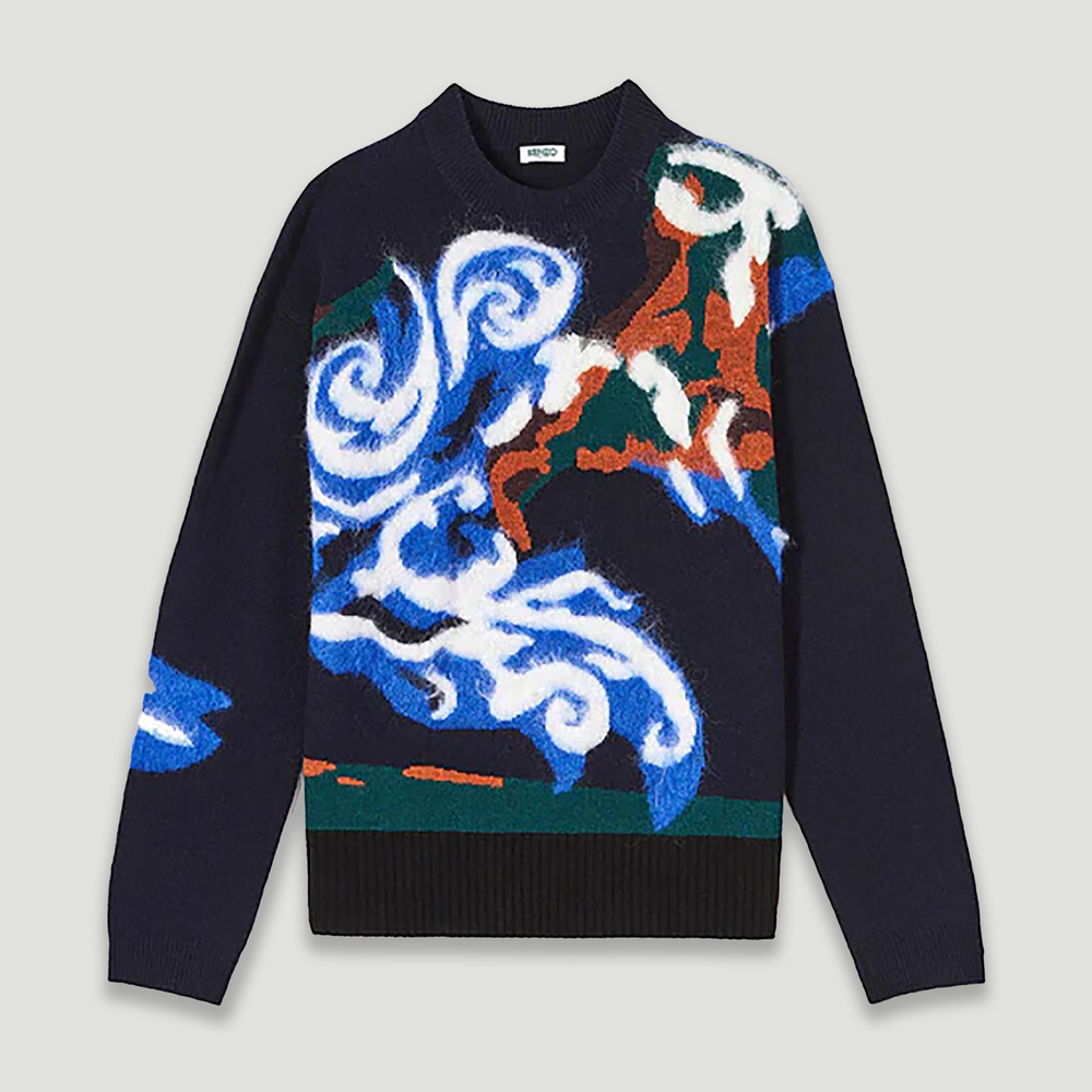 Kenzo Men's "Kenzo World" Knit Jumper Sweater