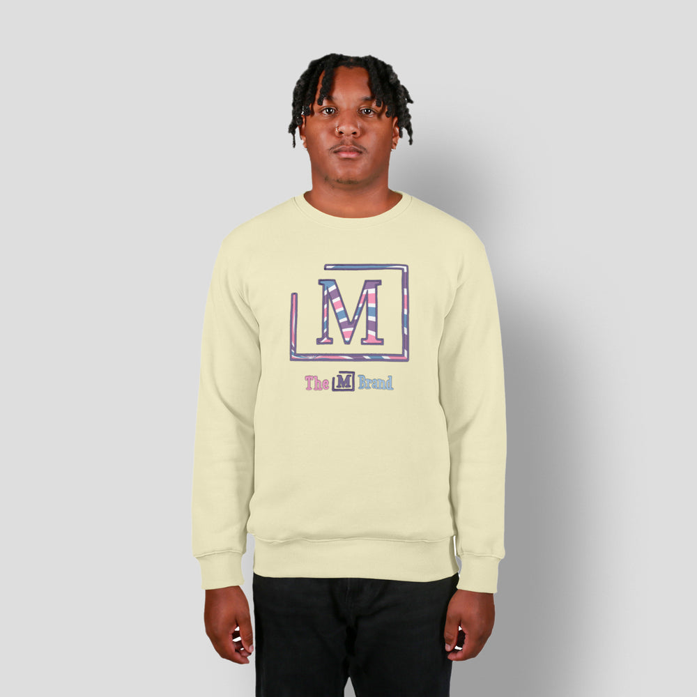 MDB Clearance Men's "M" Swirl Embroidered Logo Crewneck Sweatshirt