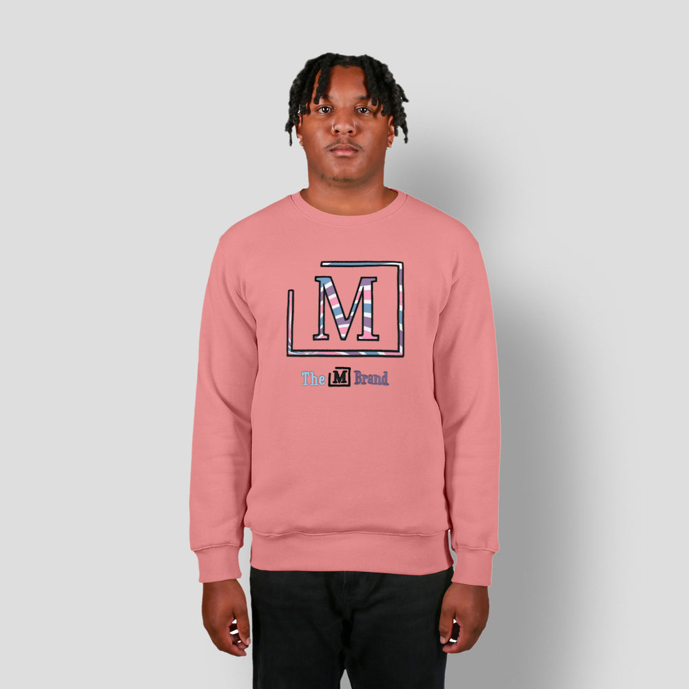 MDB Clearance Men's "M" Swirl Embroidered Logo Crewneck Sweatshirt