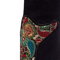 MDB Brand Men's Tapestry Slim Stretch Denim Pants - Black