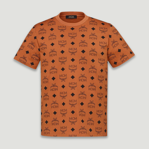 MCM Men's Maxi Monogram Print T-Shirt in Organic Cotton
