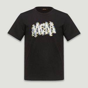 MCM Men's Summer Cubic Logo Print T-Shirt in Organic Cotton