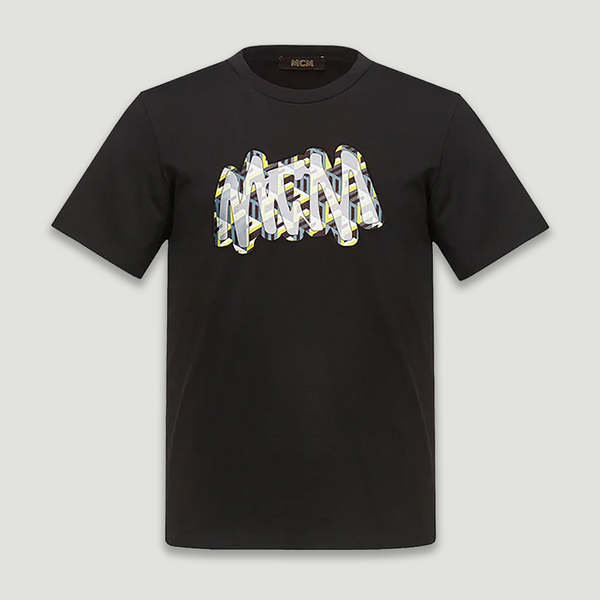 MCM Men's Summer Cubic Logo Print T-Shirt in Organic Cotton
