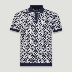 MCM Men's Cubic Monogram Knit Polo