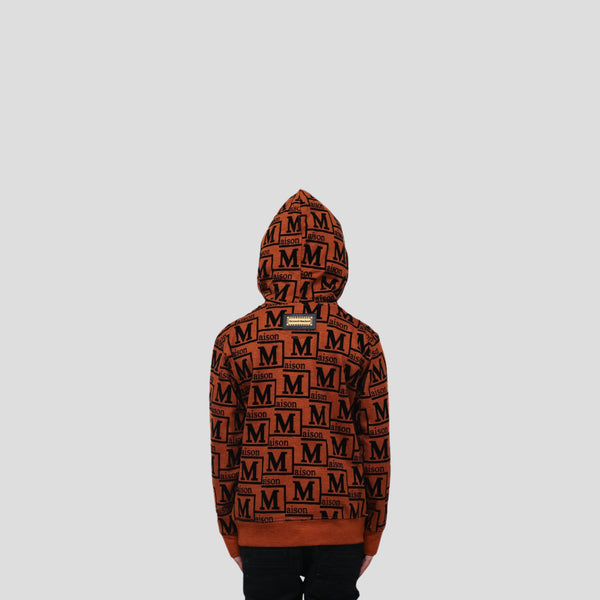 MDB Couture Kids Woven Monogram Hoodie Sweatshirt