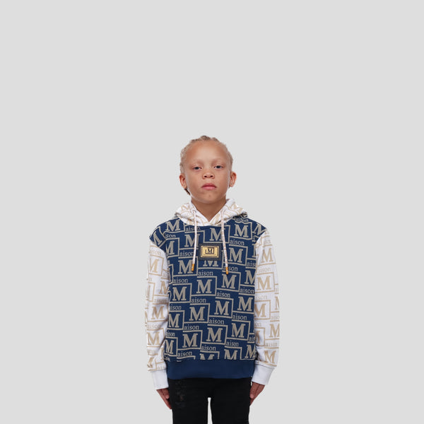 MDB Couture Kids French Terry Monogram Hoodie Sweatshirt