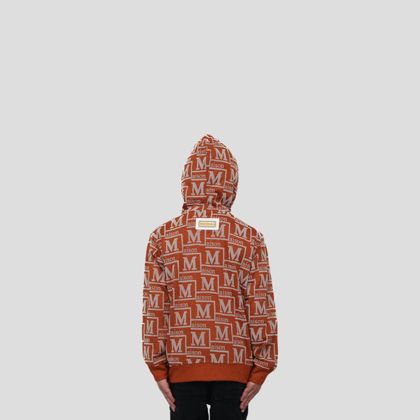 MDB Couture Kids Woven Monogram Hoodie Sweatshirt