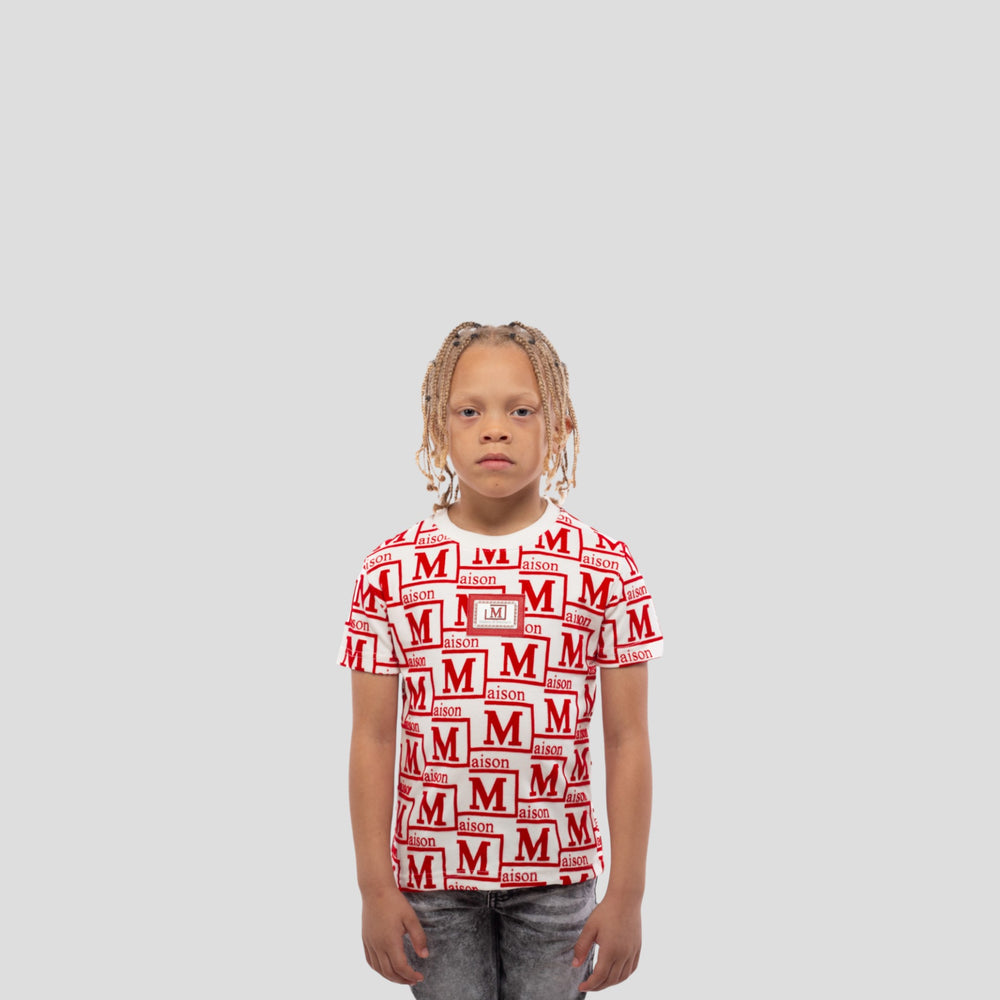 MDB Couture Kids Woven Monogram T-Shirt
