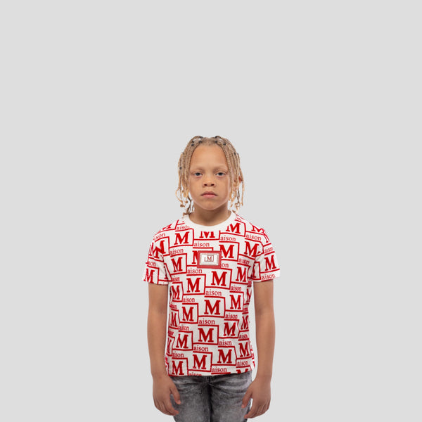 MDB Couture Kids Woven Monogram T-Shirt