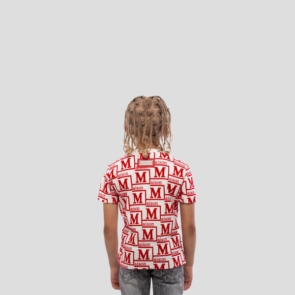 MDB Couture Kids Woven Monogram T-Shirt