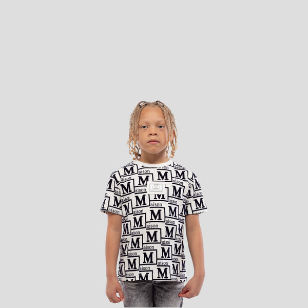 MDB Couture Kids Woven Monogram T-Shirt
