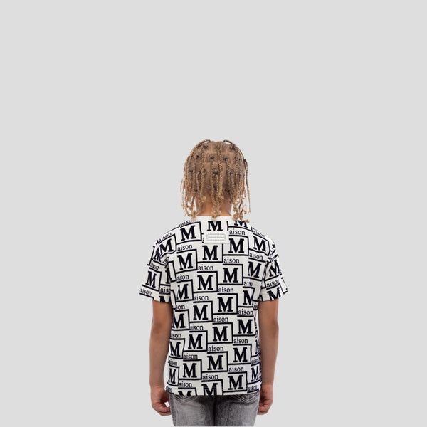 MDB Couture Kids Woven Monogram T-Shirt