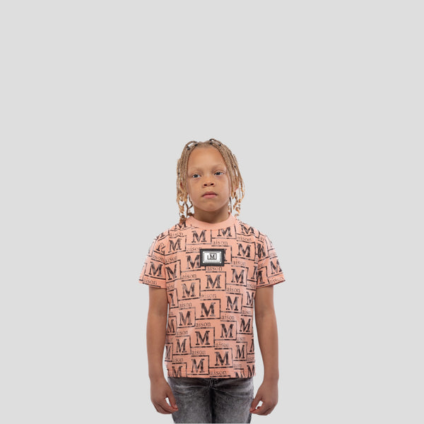 MDB Couture Kids Textured Monogram T-Shirt