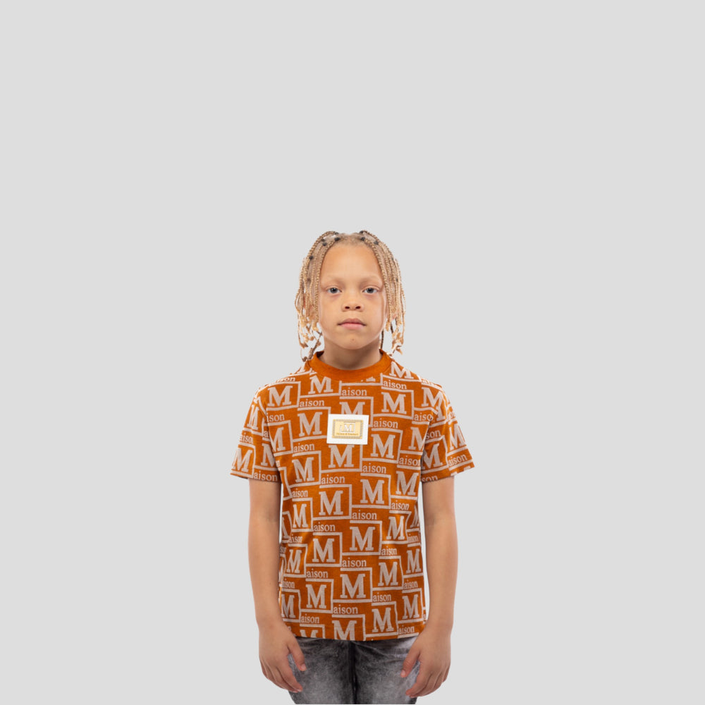 MDB Couture Kids Woven Monogram T-Shirt