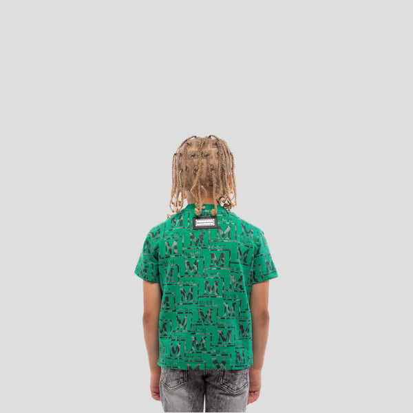 MDB Couture Kids Textured Monogram T-Shirt