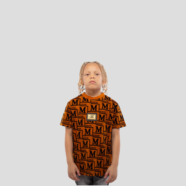 MDB Couture Kids Woven Monogram T-Shirt