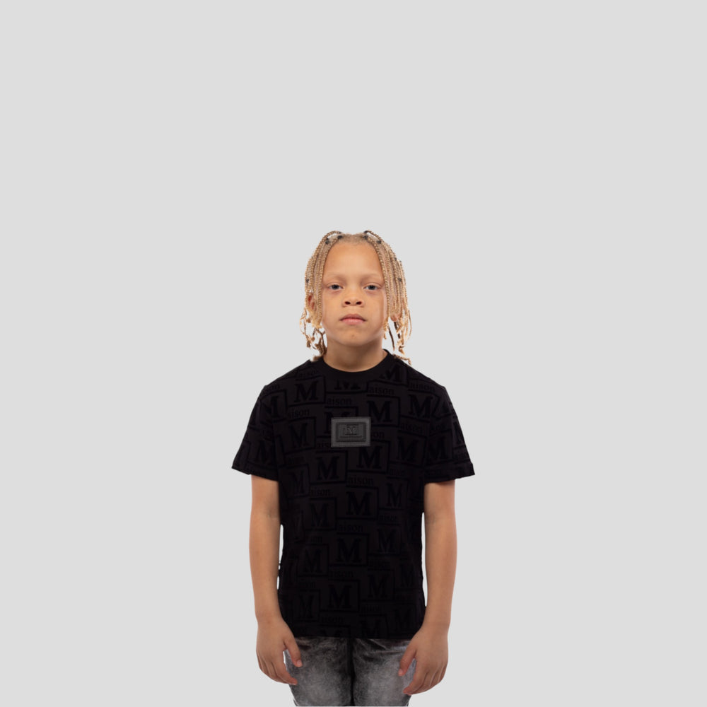 MDB Couture Kids Woven Monogram T-Shirt