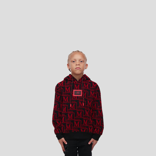 MDB Couture Kids Woven Monogram Hoodie Sweatshirt