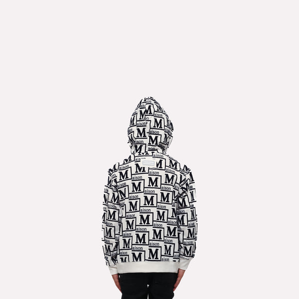 MDB Couture Kids Woven Monogram Hoodie Sweatshirt