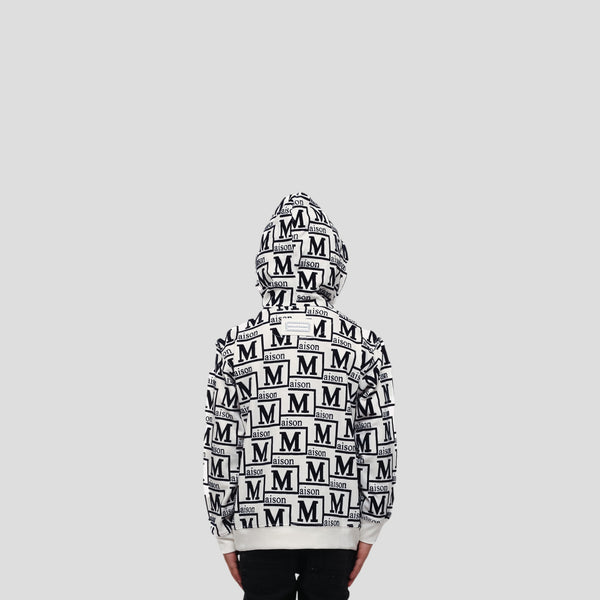 MDB Couture Kids Woven Monogram Hoodie Sweatshirt