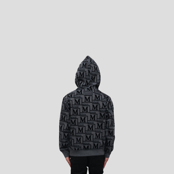 MDB Couture Kids Woven Monogram Hoodie Sweatshirt