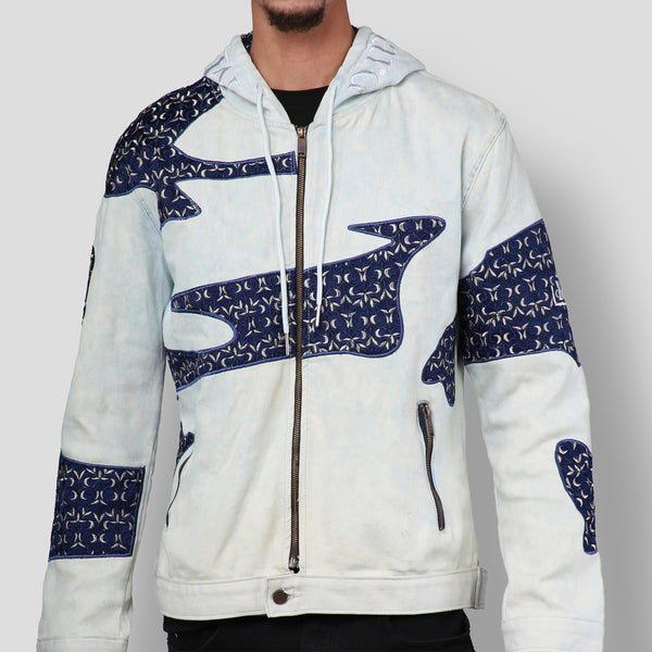 MDB Brand Men's Tapestry Denim Hoodie