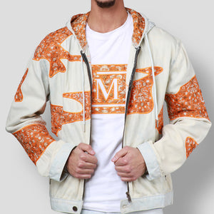MDB Brand Men's Tapestry Denim Hoodie