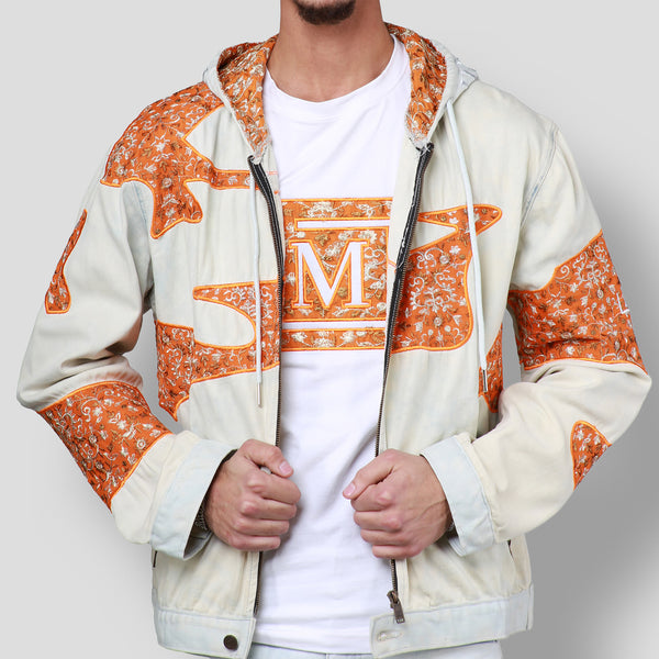 MDB Brand Men's Tapestry Denim Hoodie