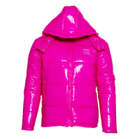 MDB Brand Women's Arctic Puffer Coat in Neon Pink