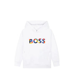 Hugo Boss Kids Multicolored 3D Logo Double Jersey Hoodie Sweatshirt