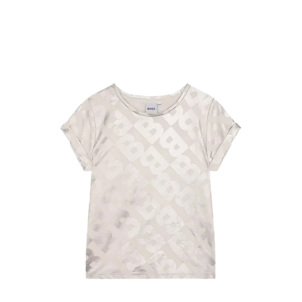 Hugo Boss Kids Girl's Monogram Metallic T-shirt