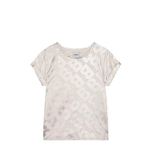Hugo Boss Kids Girl's Monogram Metallic T-shirt