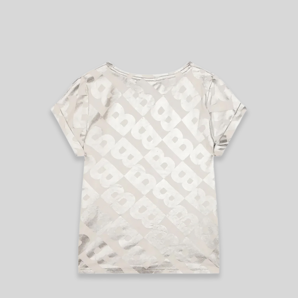 Hugo Boss Kids Girl's Metallic Monogram Logo T-shirt